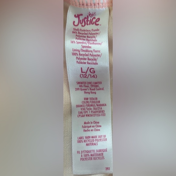 Justice girl youth tie dye 2 two piece bikini swim bathing suit Sz large 12/14 - Picture 7 of 7